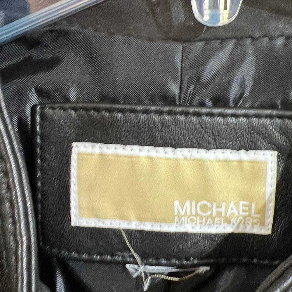 Michael Kors genuine leather moto jacket - Picture 2 of 8